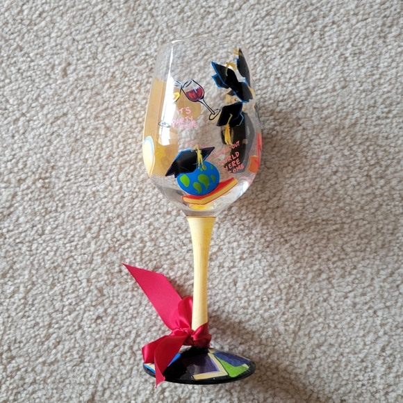Lolita Graduation Girl hand-painted wine glass - Picture 2 of 4